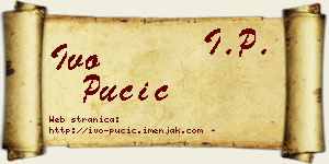 Ivo Pučić vizit kartica